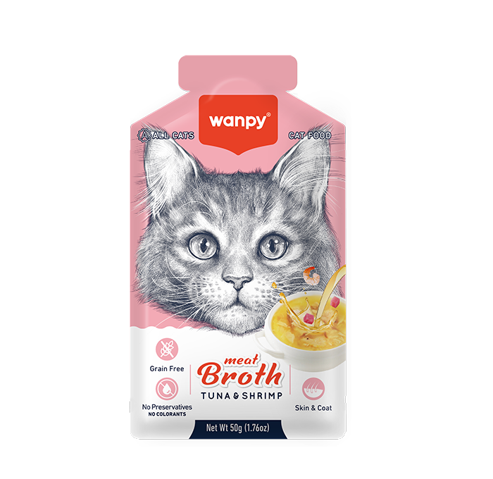 Wanpy Cat Wet Food Broth Tuna & Shrimp 50g