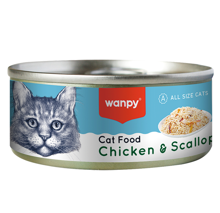 Wanpy Cat Wet Food Chicken & Scallop 95g