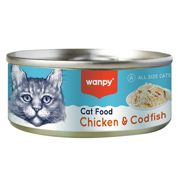Wanpy Cat Wet Food Chicken & Codfish 95g