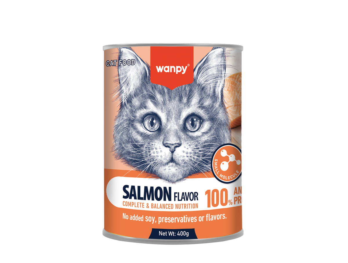 Wanpy Cat Wet Food with Salmon 400g