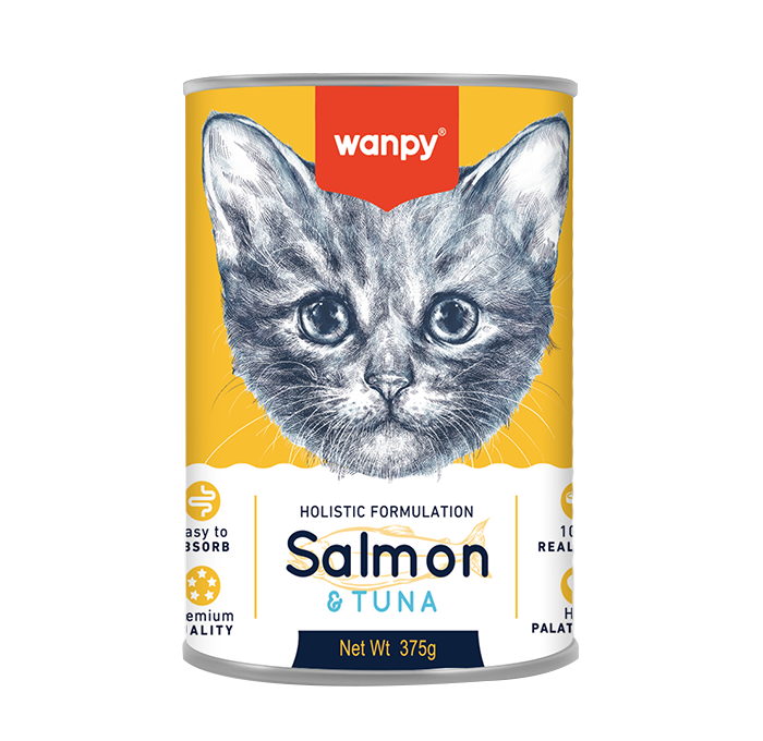 Wanpy Cat Wet Food with Salmon & Tuna 375g
