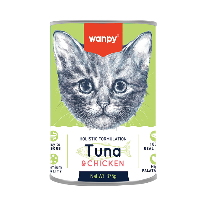 Wanpy Cat Wet Food with Tuna & Chicken 375g
