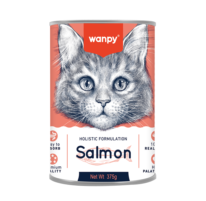Wanpy Cat Wet Food with Salmon 375g
