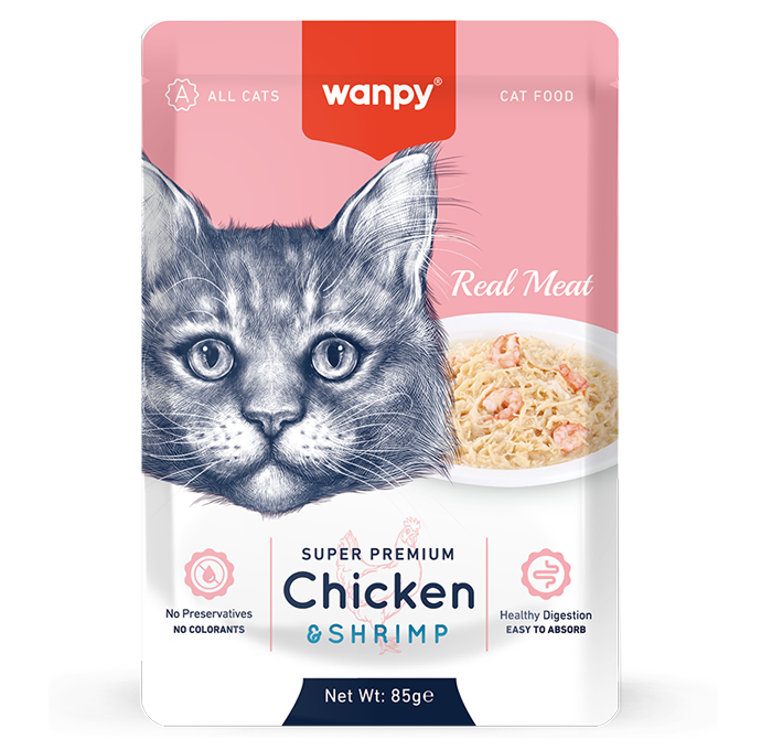 Wanpy Cat Wet Food Chicken & Shrimp 85g