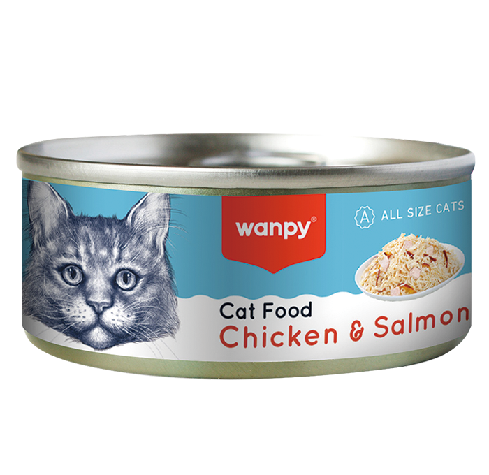 Wanpy Cat Wet Food Chicken & Salmon 95g